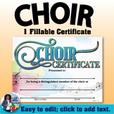 Choir Certificate