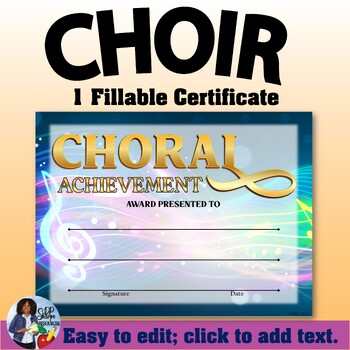 Preview of Choir Certificate 2