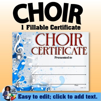 Preview of Choir Certificate 5