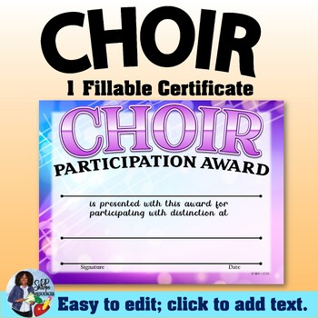 Preview of Choir Certificate 3