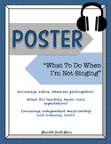 Choir Classroom Poster: What To Do When I'm Not Singing