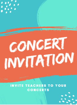 Preview of Choir Concert Invitation for Teachers