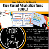 Choir Contest / Adjudication BUNDLE!! Worksheets, Flashcar