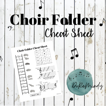 Preview of Choir Folder Cheat Sheet