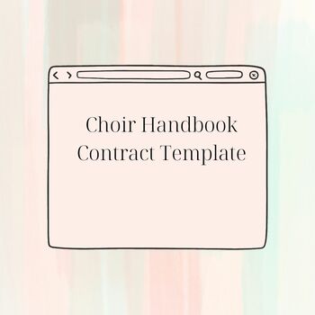 Preview of Choir Handbook Contract Template