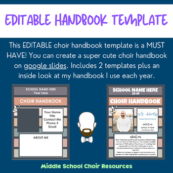 Preview of Choir Handbook Template (EDITABLE)