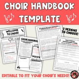 Choir Handbook Template-Fully editable to fit the needs of