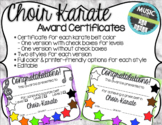 Choir Karate Certificates (Recorder Karate Dojo inspired)