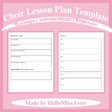 Choir Lesson Plan Template