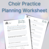 Choir Music Practice Plan Worksheet