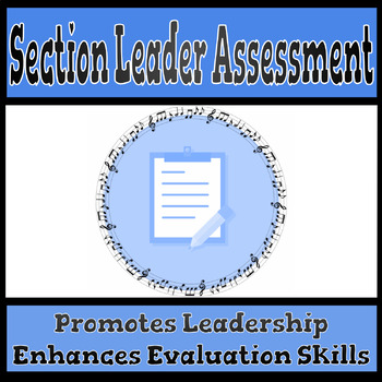 Preview of Choir Section Leader Self-Assessment Template and Rubric