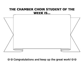 Preview of Choir Student of the Week Banner