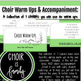 Choir Warm Ups using Canons!  Slides and Accompaniment included.