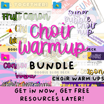 Preview of Choir Warmup BUNDLE - Get in early, get *free resources*