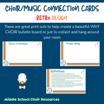 Preview of Choir Why/Connection Card (Retro Design) - Bulletin Board Idea