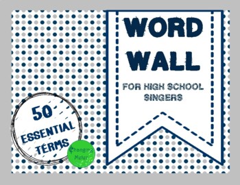 Preview of Choir Word Wall- Confetti Theme!