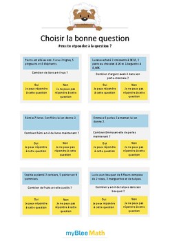 Choisir La Bonne Question 1 Peux Tu Repondre A La Question Cp Ce1