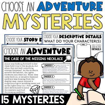 Preview of Choose An Adventure Narrative Mystery Stories Graphic Organizer Reading Writing 