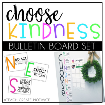 Preview of Choose Kindness Bulletin Board, Poster, Classroom Decor, Classroom Community