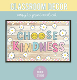 Choose Kindness Smiley faces Daisy bulletin board design