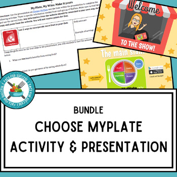 Preview of Choose MyPlate Presentation and Activity Bundle (6-12)