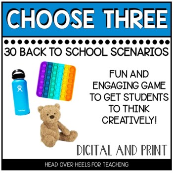 Preview of Choose Three Back to School Icebreaker Game