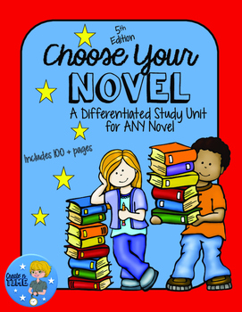 Preview of Choose Your Novel 101-pg unit for ANY novel-Distance Learning Independent Work