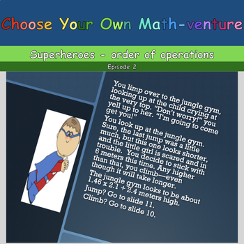 Preview of Choose Your Own Math-venture: Superhero, Episode 2 (Order of Operations)