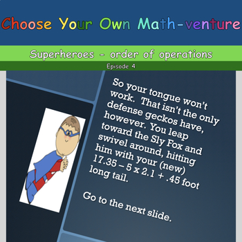 Preview of Choose Your Own Math-venture: Superhero, Episode 4 (Order of Operations)