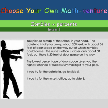Preview of Choose Your Own Math-venture: Zombies, Episode 2 (percents)