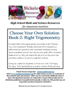 Preview of Choose Your Own Solution II - Right Trigonometry