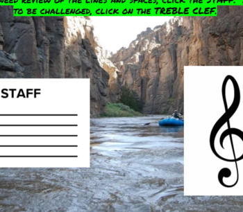 Preview of Choose Your Own Treble Clef Staff Fun-Distance Learning