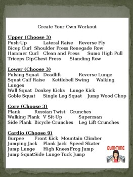 Preview of Choose Your Own Workout