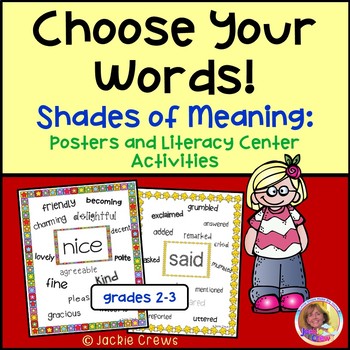 Preview of Choose Your Words  Word Choice Literacy Activities #digitallearningTPT