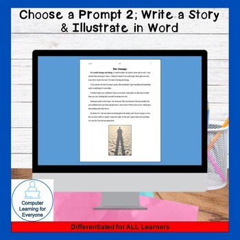 Preview of Choose a Prompt 2; Write a Story and Illustrate in Word