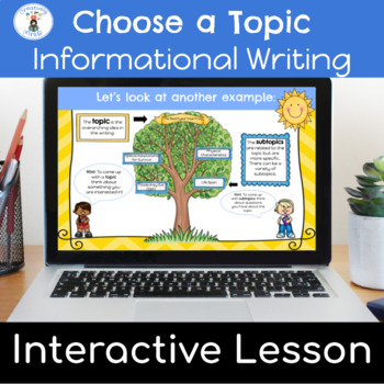 Preview of Choose a Topic and Subtopics for Informational Writing