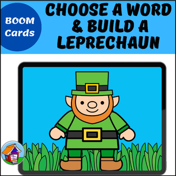 Preview of Choose a Word & Build a St. Patrick's Day Leprechaun BOOM Cards