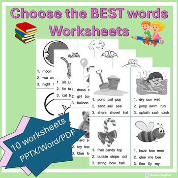 Preview of Choose the BEST Word Worksheet / PDF/ Word/ PPTX