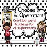 One-Step Word Problems for All 4 Operations with QR Codes