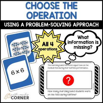 Preview of Choose the Operation: Using a Problem Solving Approach