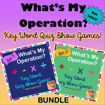 Preview of Choose the Operation Word Problems Math Game for Google Slides BUNDLE
