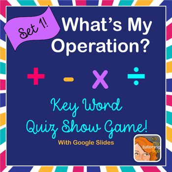 Preview of Choose the Operation Word Problems Math Game for Google Slides Distance Learning