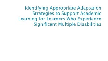 Preview of Choosing Accommodations & Modifications to Support Learners with Disabilities PD
