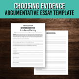 Choosing Evidence for Argumentative Essays | Planning Template