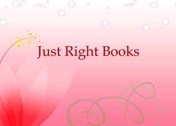Preview of Choosing Just Right Books Flipchart