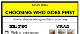 Choosing Who Goes First Social Skill Steps Poster - The Em