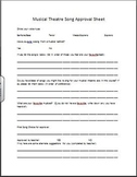Choosing a Musical Theatre Solo: Student Worksheet