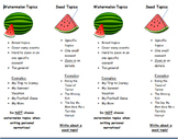 Choosing a Topic for Writing- Watermelon vs. Seed Topics