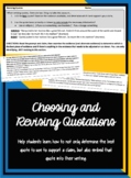 Text Evidence: Choosing and Revising Quotes (Writing)