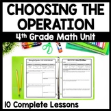 Choose the Operation Word Problems Unit, 4th Grade Word Pr